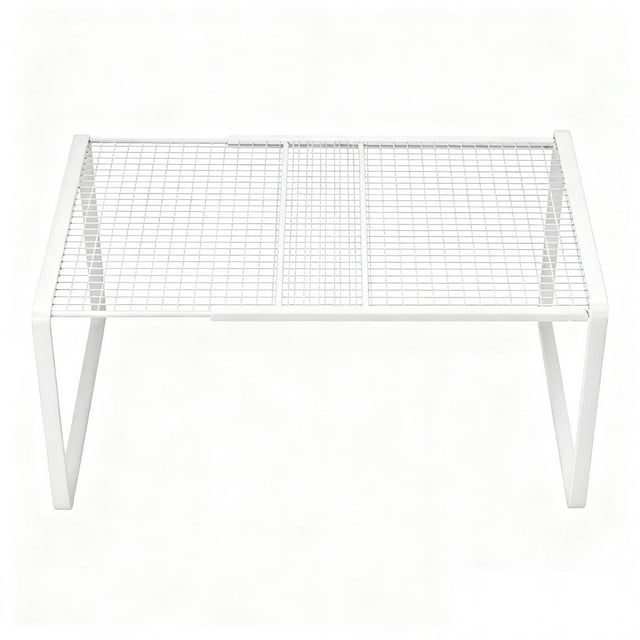 Estante organizador expandible para gabinete de almacenamiento, organizador de especias, dormitorio, armario, baño, ahorrador de espacio, despensa, Blanco S