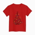 thumbnail image 5 of sdbrld Girls Christmas Shirt for Kids Crew Neck Short Sleeve Christmas‑themed Casual Holiday Tee Tops Red Sizes 3-4 Years, 5 of 6