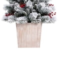 thumbnail image 3 of Haute Decor 4 Foot Pre-Lit Frosted Ashcroft Fir Potted Christmas Tree, 3 of 6
