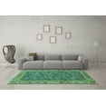 thumbnail image 3 of Ahgly Company Indoor Rectangle Abstract Turquoise Blue Modern Area Rugs, 8' x 10', 3 of 4