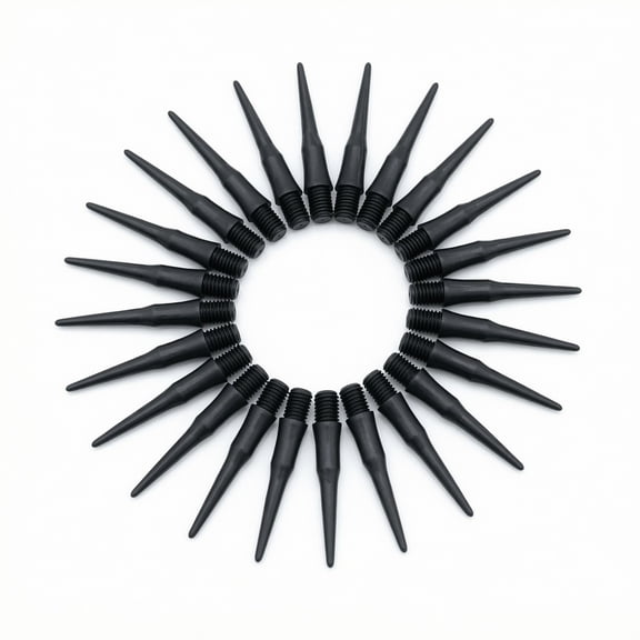 YEMNPIOS 100 Packs 2BA Thread Soft Tip Dart Points Plastic Replacement Dart Tips for Tip Darts Accessories Black