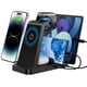 thumbnail image 1 of GAUOLN Cargador Inalámbrico para iPhone - Estación de Carga 5 en 1 para Múltiples Dispositivos Apple: Base de Carga Inalámbrica Rápida para iPhone 14 13 12 Pro Max Apple Watch Airpods, Negro, 1 of 5