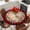 Brown, variant on Christmas Round Tablecloth, Fitted Table Cover with Elastic for 36"-44" Round Tables, Xmas Snowman Snowflakes Pine Trees Red Plaid Table Cloth Outdoor Indoor Dinning Party Waterproof Tablecloths