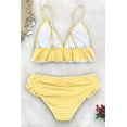 thumbnail image 3 of Women's Bikini Swimsuit Ruffle V Neck Two Piece Bathing Suit, 3 of 7