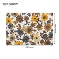 thumbnail image 4 of Yayeee Bath Rugs for Bathroom Floor Set of 2 Non Slip Fluffy Soft Absorbent Mat, Brown Flowers, 4 of 7