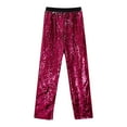 thumbnail image 4 of Wdgfv Mens Sequin Pants Disco Outfit Elastic Waist Drawstring Rave Trousers Sequin Joggers Trousers with Pockets, 4 of 4