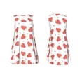 thumbnail image 7 of Lsque Hand Drawn Strawberry Pattern Summer Dresses for Women – Sleeveless T-Shirt Swing Sundress, Perfect for the Beach and Casual Days, 7 of 7
