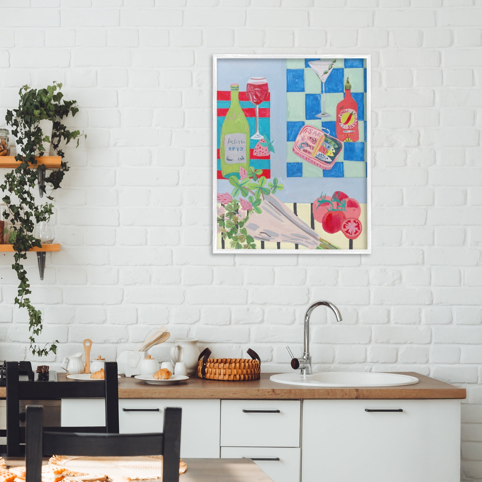 Stupell Industries Saucy Kitchen Secrets White Framed Giclee Art, design by Melissa Wang