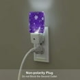 thumbnail image 5 of Honeii Dark Purple Snowflakes Print LED Night Light with Light Sensor, Night Lights Plug Into Wall,Ideal for Bedrooms and Hallways-UK, 5 of 7