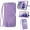 Purple, variant on TECH CIRCLE Samsung Galaxy S24 Wallet Case,Embossed Flower PU Leather Folio Flip Protective Zipper Cover with Wrist Strap RFID Blocking Card Holder Kickstand Case for Galaxy S24 6.1" 2024, Purple