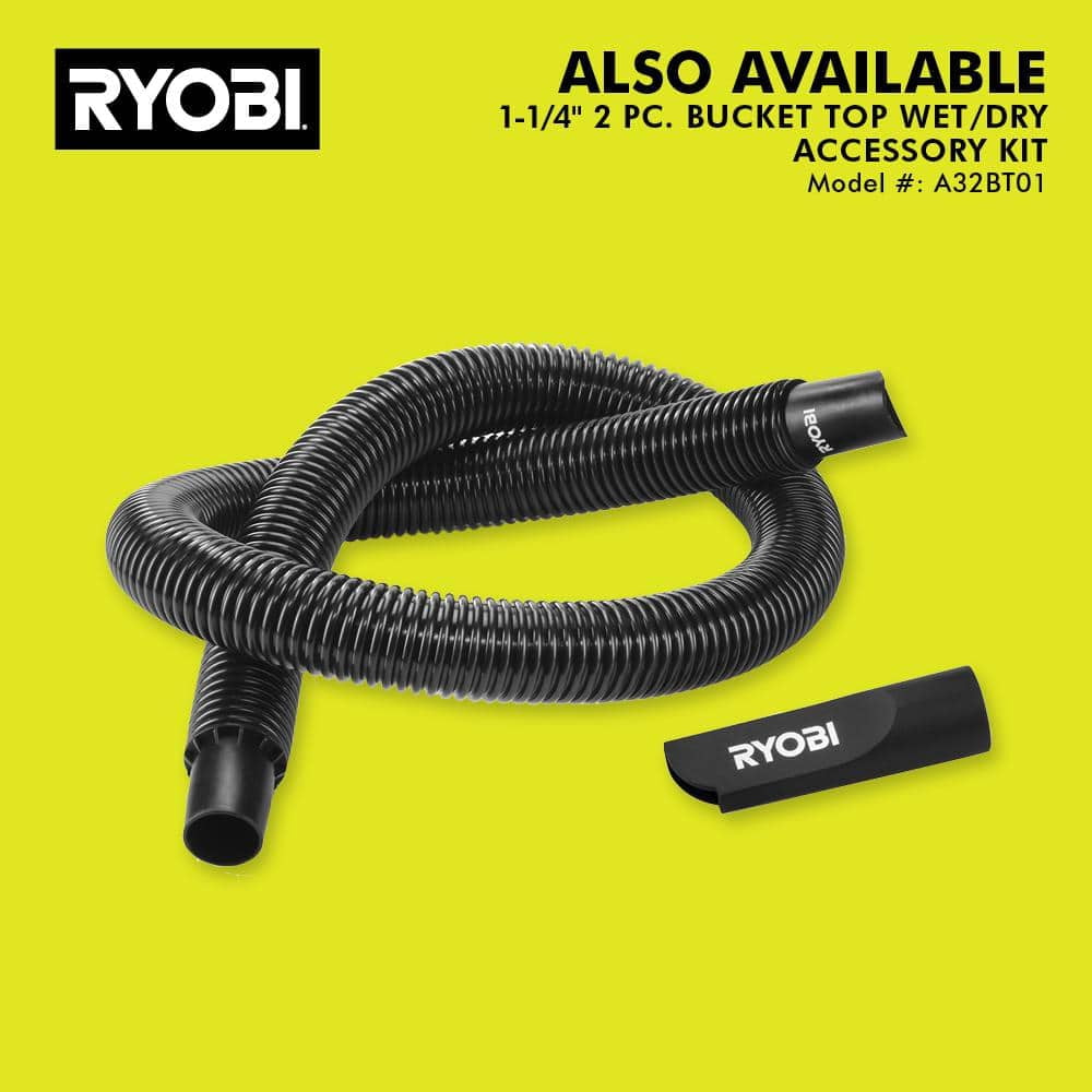 ONE+ 18V Cordless 5 Gal. Bucket Top Wet/Dry Vacuum (Tool Only) with 1/4 in. Hose and Crevice Tool