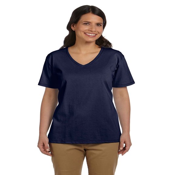 Hanes Relaxed Fit Women's ComfortSoft V-neck T-Shirt, Style 5780