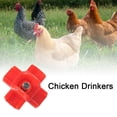 thumbnail image 4 of Flmtop 12Pcs Chicken Quail Poultry Side Mounted Automatic Water Drinking Nipple Waterer Red, 4 of 9