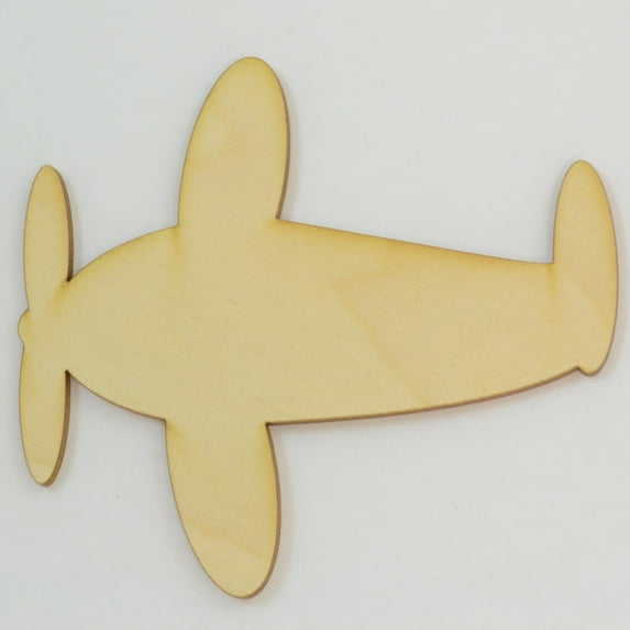 Unpainted Airplane Wood Cutout Size:Jumbo 19.3" x 17.6 "/ 1 Pc