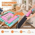 thumbnail image 4 of American Mahjong Mat with Rules Card Sliders, 31.5 Inch Striped Board Game Cover, Ships Rolled in Carrying Bag for Dominoes and Poker, 4 of 8