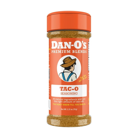 Dan-O's Tac-O™ Seasoning - All-Purpose Taco Seasoning - Great for cooking & grilling anything - Small bottle (3.35 oz)