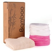 (20 packs) Organic reusable makeup remover pad | Bamboo cotton round ink with laundry bag | Environmentally friendly facial cleansing wipes and pads, suitable for all skin types