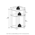 thumbnail image 3 of Furinno Just 3-Tier Turn-N-Tube Curve End Table, Side Table, 1-Pack, Amber Pine/Black, 3 of 6
