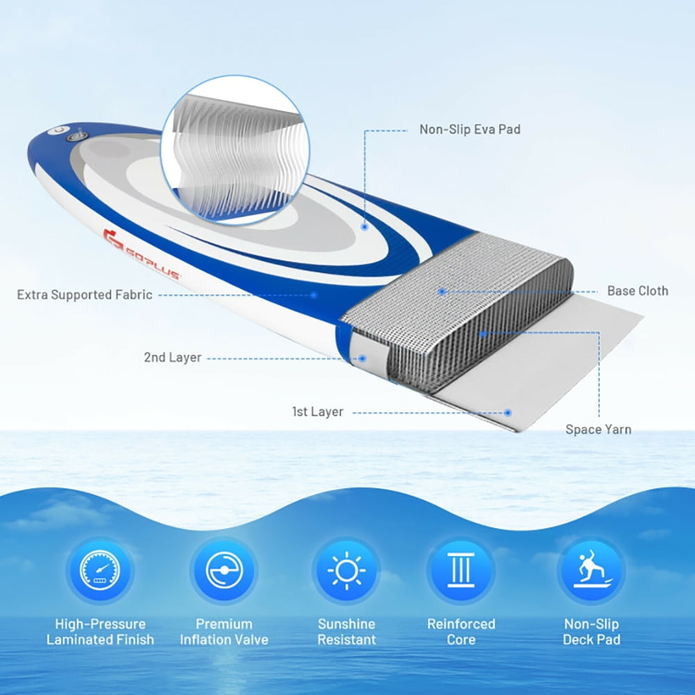 Yardi Yard 10 Feet Inflatable Stand Up Paddle Surfboard with Bag, Inflatable Stand Up Paddle Boards