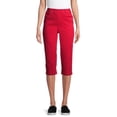 thumbnail image 1 of Time and Tru Women's Woven Pull-On Capri Pants, 1 of 6