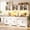 White & Brown, variant on Homieasy 71'' Tall Farmhouse Pantry Cabinet with 6 Drawers and 12 Doors, 94.5'' Width 3-Piece Cupboard with Adjustable Shelves for Dining, Kitchen, Living Room, White & Brown