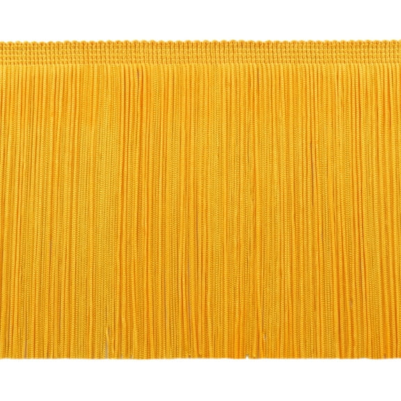 6" (15cm) Chainette Fringe Trim # CF06,, Flag Gold #FG (Bright Yellow Gold) 5 Yards (15 ft/4.5m)