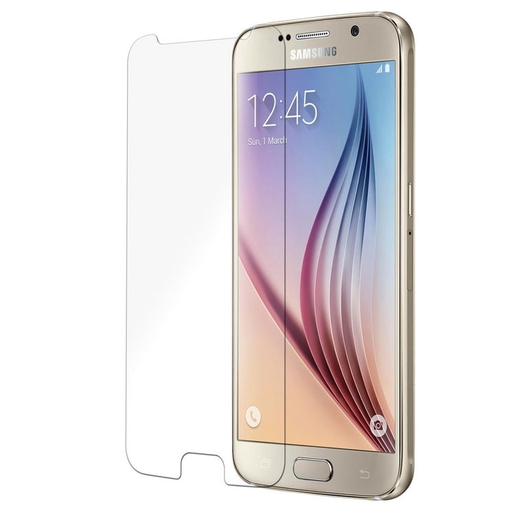 Galaxy S6 Crystal Clear Tempered Glass Screen Protector Cover for Samsung (1x PCS Glass) - Walmart.com