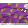 thumbnail image 3 of Soimoi Purple Velvet Fabric Pine Fruits Printed Craft Fabric by the Yard 58 Inch Wide, 3 of 3
