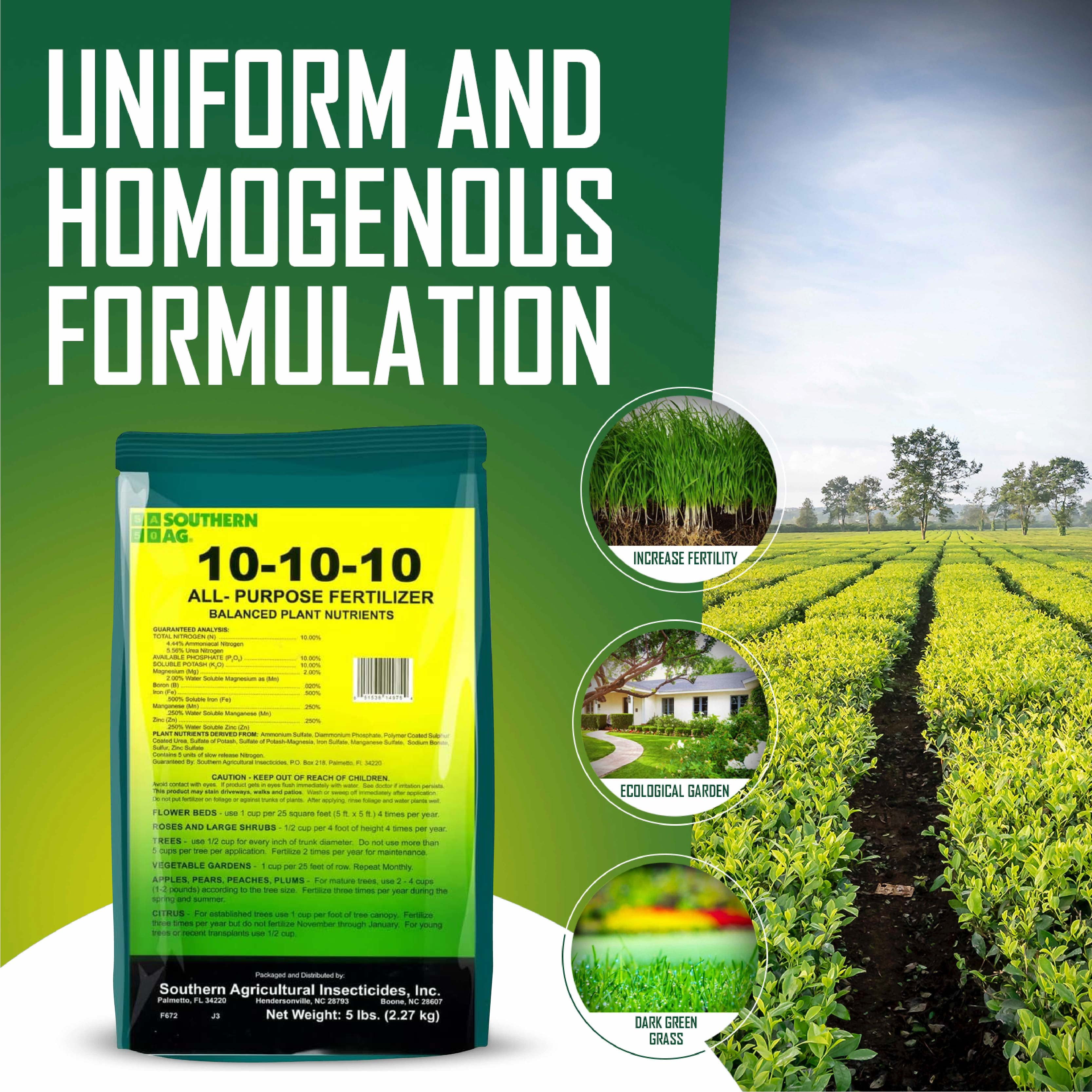 All Purpose Fertilizer 10 10 10, Southern Ag, 5lbs Available with Centaurus AZ Gloves