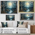 thumbnail image 4 of Designart "Mystic Moonlight Birch Woods VI" Tree Birch Floater Framed Wall Art Living Room, 4 of 7
