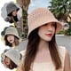 thumbnail image 4 of Wide Brim Floppy Summer Hats Folding Wide Brim Cap Sun Straw Beach Bucket Hat, 4 of 5