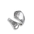thumbnail image 4 of Victorian Style Adjustable Spoon Flower Ring 925 Sterling Silver Band Jewelry Female Male Size 9, 4 of 4