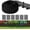 Black, variant on Garden Edging 33FT x 4.1~4.9IN Tall, Landscape Edging Borders with 60pcs Plastic Stakes,Arched Design White Flexible Lawn Edging Border, No Digging Edge Fence DIY for Tree Flowerbeds Grass Yard