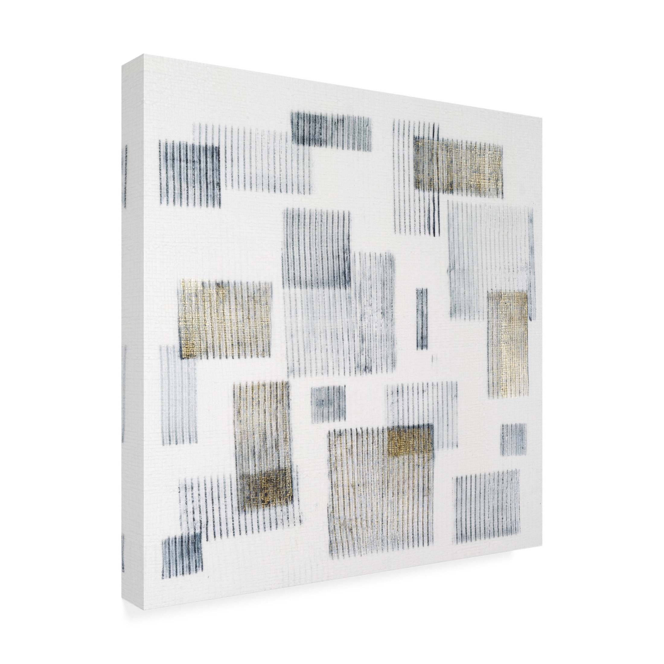 Trademark Fine Art Vanna Lam Embellished Shadow Squares I Canvas Wall Art