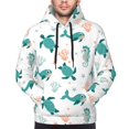 thumbnail image 2 of Bingfone Turtles And Seahorses Men's Drawstring Hoodie Long Sleeve Pocket Sweatshirts-4X-Large, 2 of 6