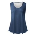 thumbnail image 6 of XuJwPNcy Summer Tank Tops for Women Loose Fit Pleated Scoop Neck Sleeveless Tops Curved Hem Flowy Trendy Clothes Outfits, 6 of 6