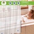 thumbnail image 4 of Premium Peva Frost Shower Curtain Liner With Magnets & Suction Cups - 70 X 71 In. Long, 4 of 5