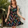 thumbnail image 7 of Colorful Flip Flops Sleeveless Dress Women Summer Evening Dresses Ladies Sundress, 7 of 7