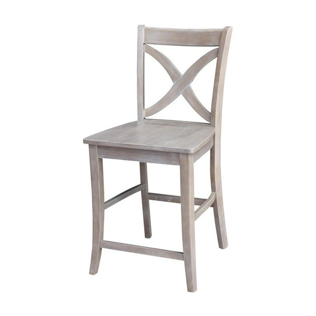 Pemberly Row Cosmo 24" Tabouret de Comptoir en Gris Vieilli