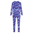 thumbnail image 5 of Alvivi Women Mermaid Costume Yoga Jumpsuit 3D Digital Print Long Sleeve Zip-Up Bodysuit Romper Type C XL, 5 of 7