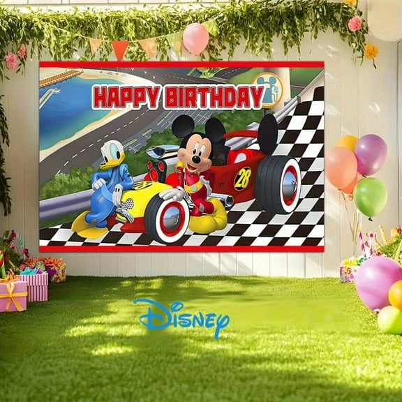 Mickey and Minnie cartoon theme birthday flag Background flag Children's party decoration items Photography photo props 150*100CM