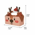 thumbnail image 3 of SLYNSHome Christmas Treats Cookie Gift Boxes,Christmas Pattern Bakery Box with Handle for Xmas Holiday Birthday Party Pastries,Cupcakes,Gift-Giving - Brown, 3 of 8