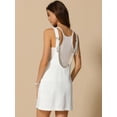 thumbnail image 4 of DARING DIVA Women's Sleeveless Adjustable Strap Denim Mini Pinafore Dress XS White, 4 of 6