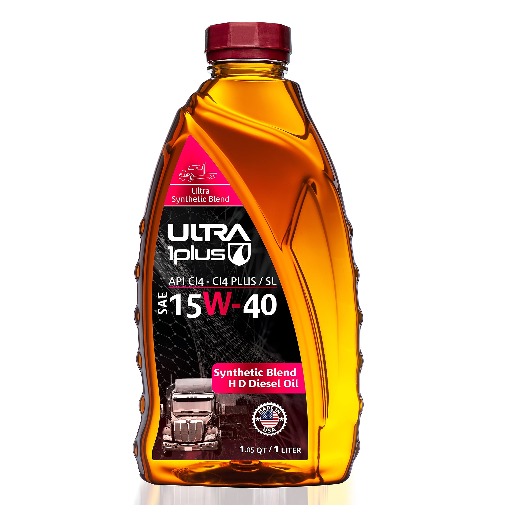 Ultra1Plus™ 15W-40 Heavy-Duty Synthetic Blend Motor Oil CI-4/SL, CI-4 Plus