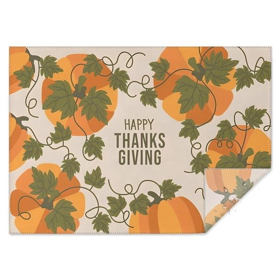 Thanksgiving Day Table Cloth Wrinkle Resistant Washable Tablecolths Table Covers Welcome Thanksgiving Pumpkin Harvest Table Cloths for Halloween Party Decoration Rectangle,60x84inch