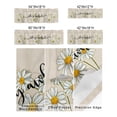 thumbnail image 3 of Kitchen Cafe Valance Curtain for Small Windows,White Daisy Flower Funny Quote Rod Pocket Valances Watercolor Floral on Retro Linen Window Treatment Panel for Living Room/Bedroom/Bathroom,54x18in, 3 of 9