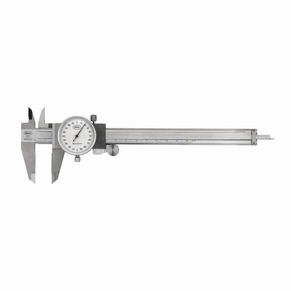 Mahr Dial Caliper,0-150mm,0.01mm Grad,White 4107005