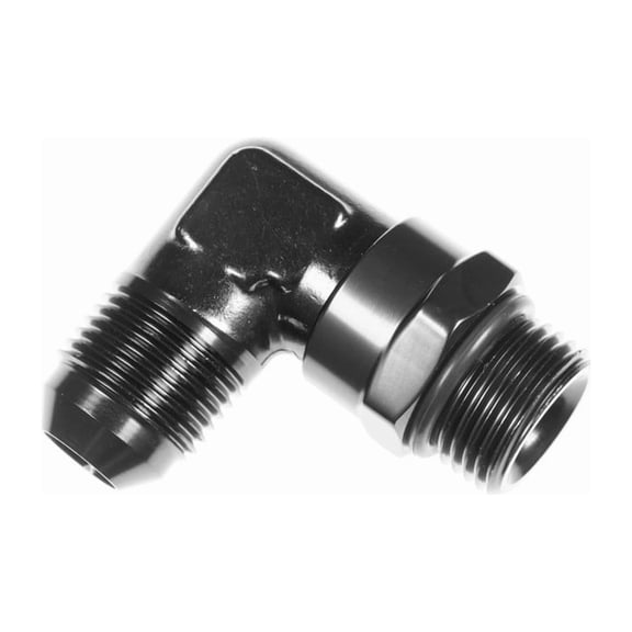 REDHORSE PERFORMANCE 8an Male to 8an ORB Male Swivel 90-Deg Black partNumber: 1690-08-08-2