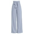 thumbnail image 2 of Baqcunre Women Large Size Casual Pants Polyester Loose Cropped Pants Wide Leg Pants,Size L,Wide Leg Pants Woman,Palazzo Pants for Women,Y2K Pants,Women's Pants,Women Clothing,Blue, 2 of 7