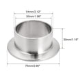 thumbnail image 2 of Férula de clamp de soldadura larga de acero inoxidable 304 se adapta a clamp 54mm x 30mm 2Pcs, 2 of 4